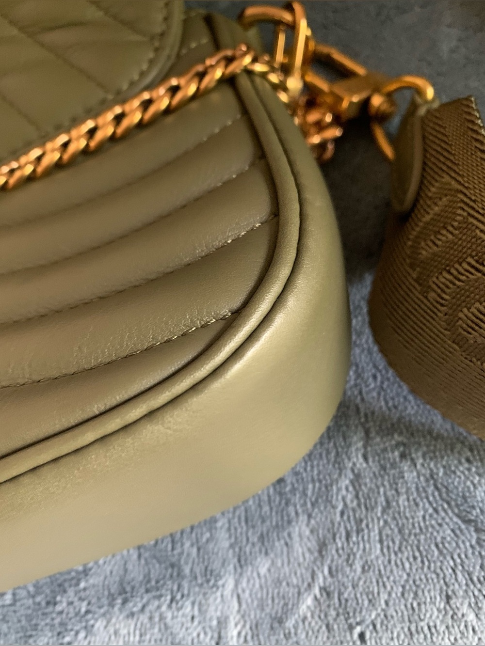 Louis Vuitton Olive Green Quilted New Wave Multi  Pochette  w/coin purse - Picture 9 of 15